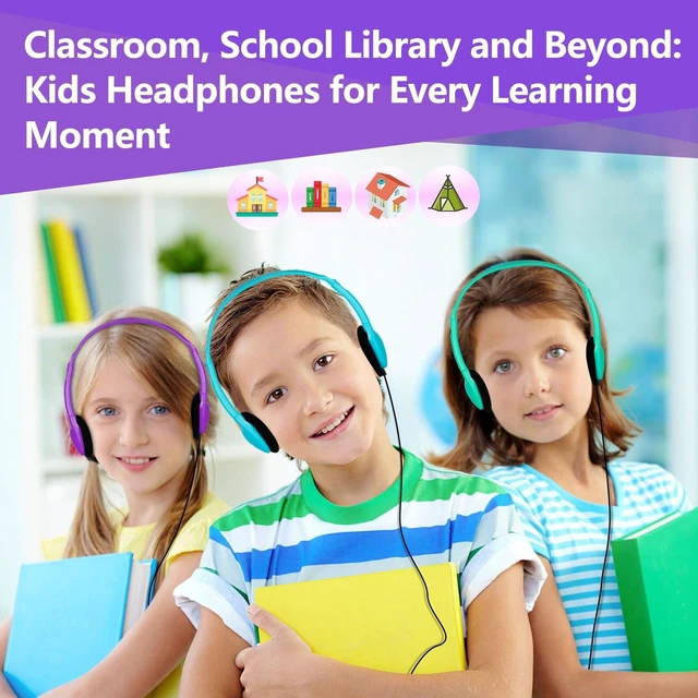 Alt view image 4 of 5 - CNSZSLZ 50 Pack USB Type C Classroom Headphones Bulk,Wired On Ear