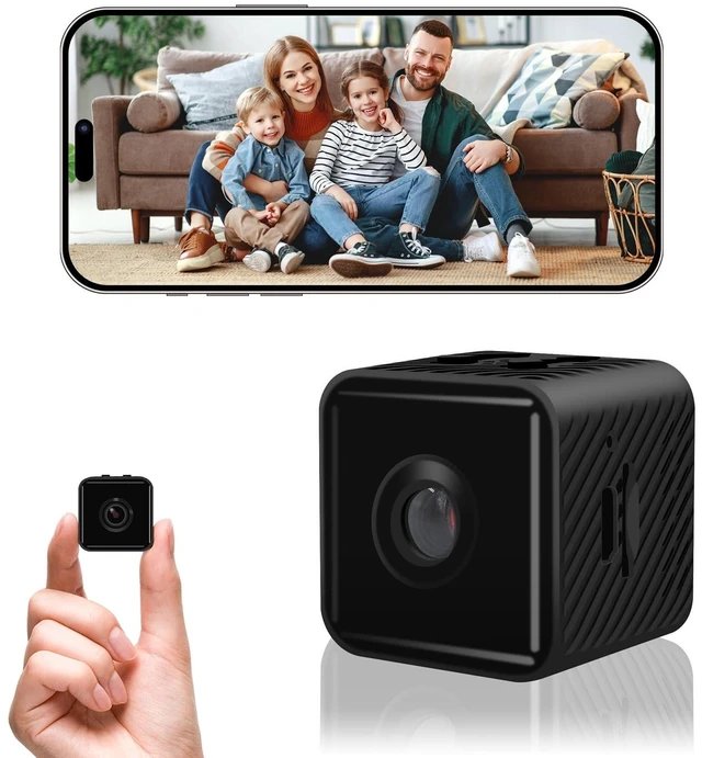 Main image of Mini Security Camera, 1080P HD Home Wireless Small Camera, Indoor WiFi Nanny Cam with Motion Detection and Night Vision, 150 Wide View, App Alerts, Cloud & SD Storage, Camer for Kids, Elders, P