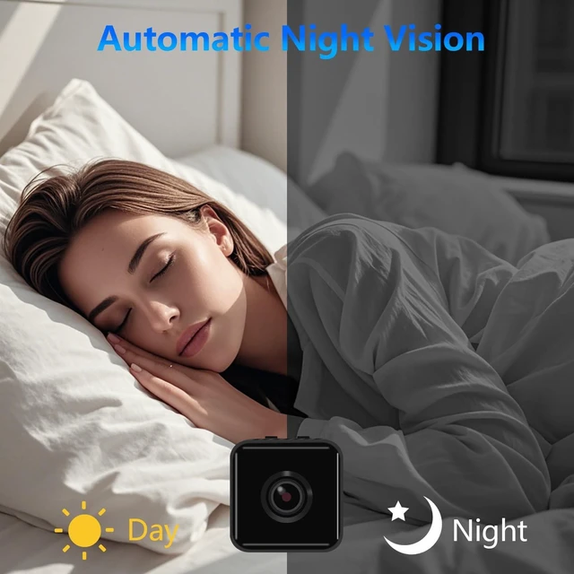 Alt view image 4 of 5 - Mini Security Camera, 1080P HD Home Wireless Small Camera, Indoor WiFi Nanny Cam with Motion Detection and Night Vision, 150 Wide View, App Alerts, Cloud & SD Storage, Camer for Kids, Elders, P