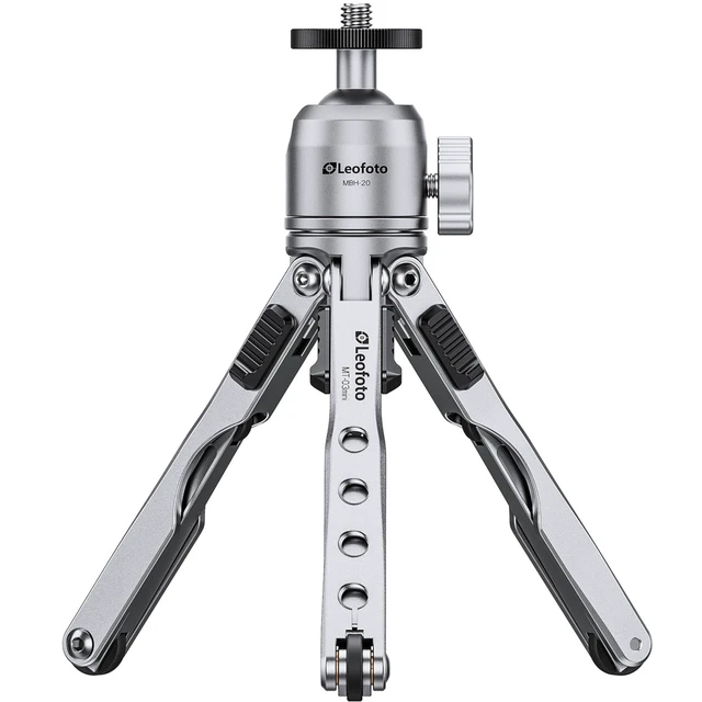 Alt view image 2 of 4 - LEOFOTO Aluminum Mini Tripod & Portable Ball Head MT-03mini+MBH-20 Silver