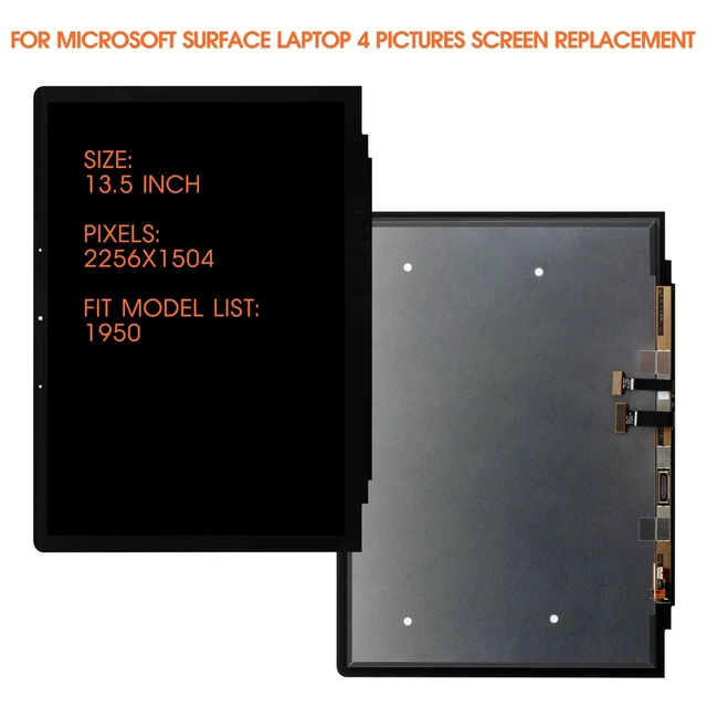Alt view image 2 of 5 - AGCUT for Microsoft Surface Laptop 4 Screen Replacement for Microsoft Surface Laptop 4 LCD Display 1950 1951 1958 Touch Digitize Assembly Repair Part 13.5"(not for 15")