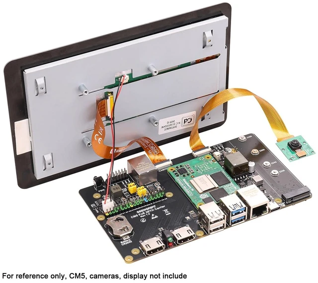 Alt view image 2 of 5 - CM5 PoE 2ETH Carrier Board, Dual Gigabit Ethernet PoE Expansion with M.2 NVMe, Dual HDMI, USB3.0/2.0, MIPI Camera/Display, 40-pin GPIO, Embedded Platform for Raspberry Pi CM5