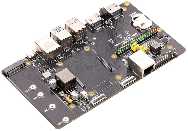 Alt view image 5 of 5 - CM5 PoE 2ETH Carrier Board, Dual Gigabit Ethernet PoE Expansion with M.2 NVMe, Dual HDMI, USB3.0/2.0, MIPI Camera/Display, 40-pin GPIO, Embedded Platform for Raspberry Pi CM5