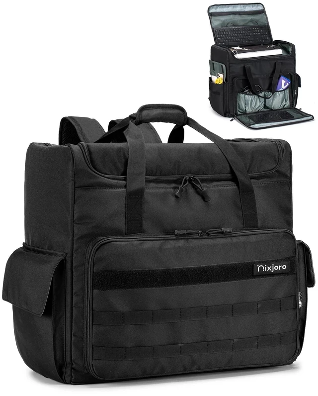 Main image of Nixjoro Computer Desktop Tower Large Carrying Case Compatible with ATX/M-ATX PC Travel Case for Computer Moving, Portable Gaming Backpack for Keyboard, Mouse and Accessories
