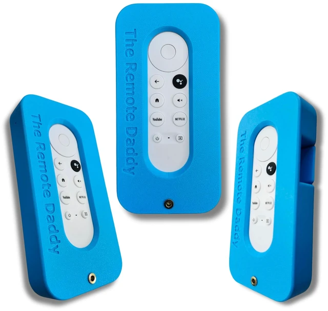 Main image of The Remote Daddy - Stops Dog Chewing ^^ Kid-Proof ^^ Locks Battery Compartment ^^ Shock-Absorbing Remote Cover ^^ Prevents Remote Loss ^^ Protective Case for Google Remote (Blue)