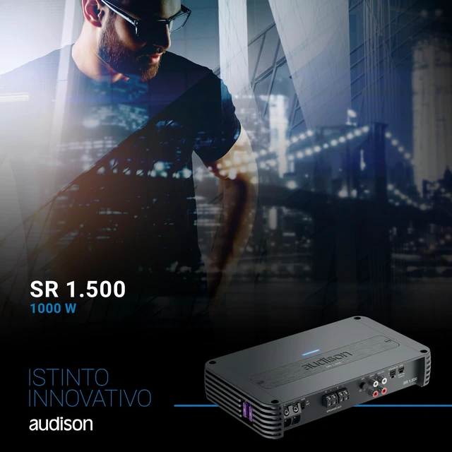 Alt view image 2 of 5 - Audison SR 1.500.2 D-Class Mono Bass Amplifier 1000 Wrms X 1 At 1-Ohms