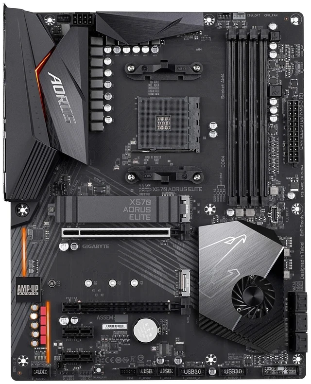 Alt view image 2 of 5 - Gigabyte X570 AORUS Elite (AMD Ryzen 3000/X570/ATX/PCIe4.0/DDR4/USB3.1/Realtek ALC1200/Front USB Type-C/RGB Fusion 2.0/M.2 Thermal Guard/Gaming Motherboard)