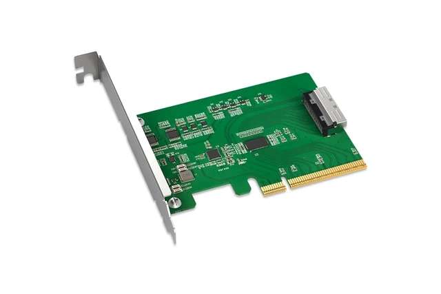 Alt view image 2 of 5 - ICY DOCK EXLink MB409A5 MCIO 8i (SFF-TA-1016) to PCIe 5.0 x8 Adapter with Redriver