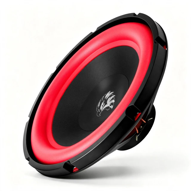 Main image of TANVSO Redline Bass Series 12 Subwoofer, 2000W Peak 4 Ohm 12 Inch Car Subwoofer, High-Excursion Woofer with Red Rubber Surround for Trunk Bass Box & Custom Car Audio, Single