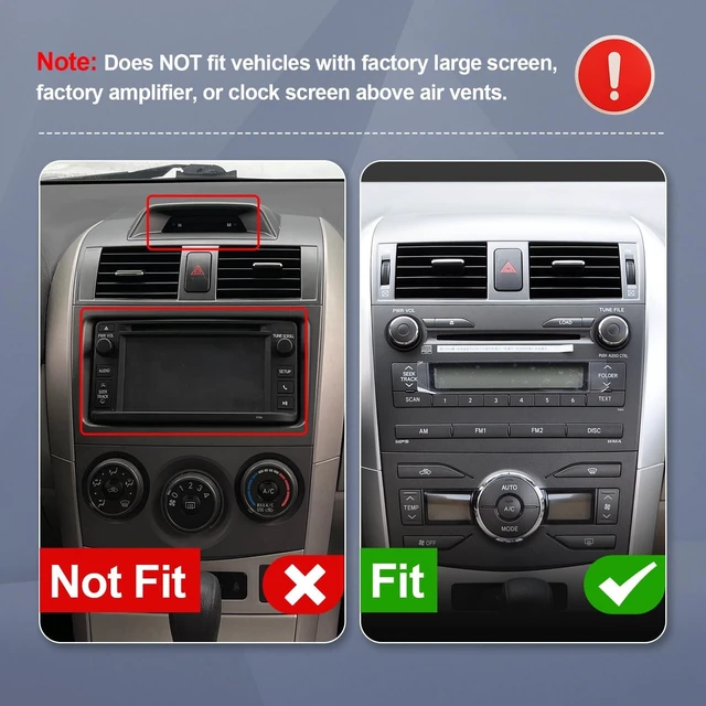 Alt view image 2 of 5 - 9 Inch IPS Touchscreen Linux Car Stereo for Toyota Corolla 2009-2013 with Wireless CarPlay & Android Auto Car Radio, Support Bluetooth, FM Radio, Backup Camera, SWC, Dual USB (with Air Outlet)