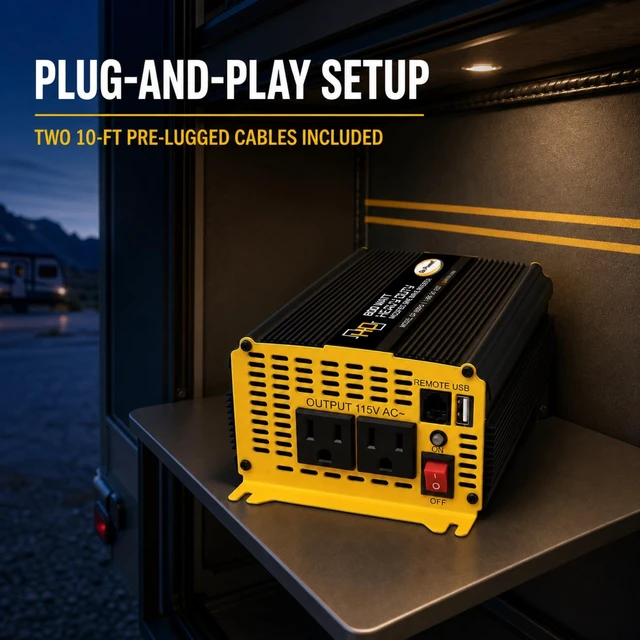Alt view image 4 of 5 - Go Power 80175 GP-800HD 800 Watt Heavy-Duty Modified Sine Wave Inverter