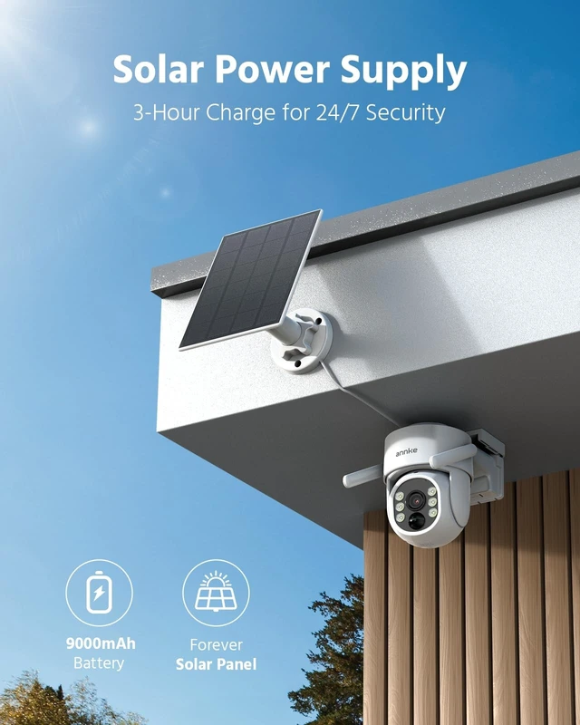 Alt view image 2 of 5 - ANNKE 4MP Solar Security Cameras Wireless Outdoor, 4-Cam Home Camera System