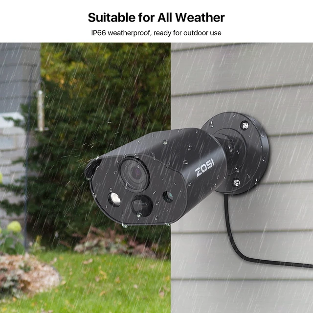 Alt view image 5 of 5 - ZOSI 1080p Wired Security Camera with Sound, 2MP TVI CCTV Bullet Camera