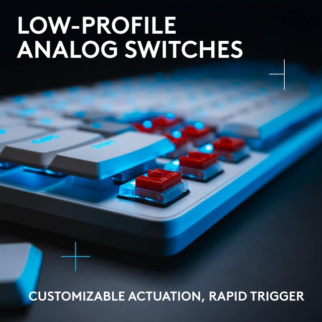Alt view image 2 of 5 - Logitech G515 TKL Rapid Wired Gaming Keyboard (Hall-Effect) - White