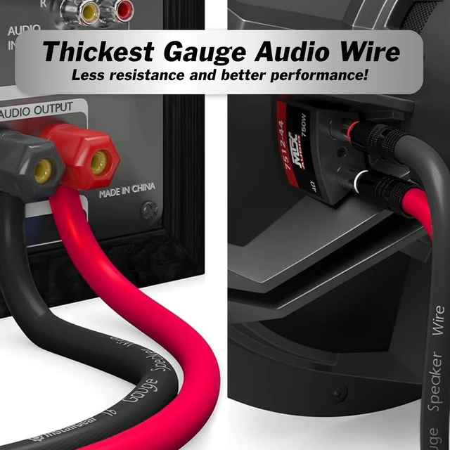 Alt view image 4 of 5 - InstallGear 14 Gauge Speaker Wire - Red/Black 100ft Speaker Wire for Car, Home Theater, Stereo, Radio, Surround Sound Systems - 14 Gauge 100 ft - Durable