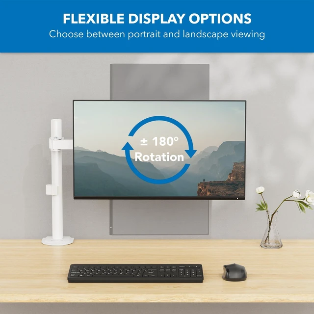 Alt view image 5 of 5 - Mount-It! Single Monitor Arm Desk Mount, 17-32 Inch Screens, VESA 100x100mm