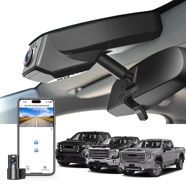 Main image of mangoal 4K Front & 2K Rear 2 Channel HDR Dash Cam, Dual STARVIS 2 IMX678 IMX675 for GMC Sierra 1500 2019-2021, 1500 Limited 2022 and HD 2020-2023 (Model B), 5GHz WiFi, GPS, 128GB Card