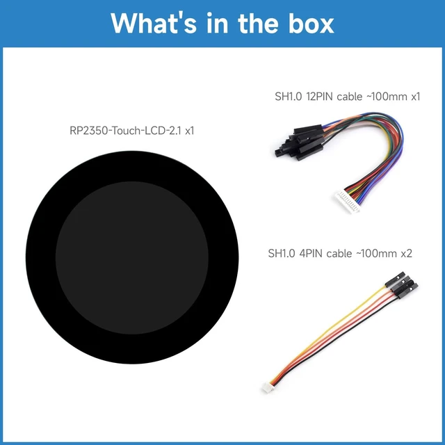 Alt view image 2 of 5 - KLAYERS RP2350-Touch-LCD-2.1,All-in-One Microcontroller Board,Flat Touch Panel Version,480480 IPS Panel Display, 65K Color