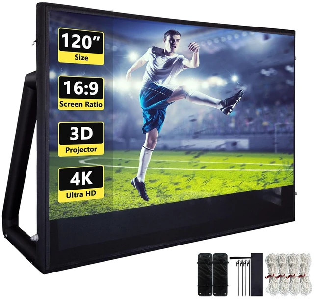 Main image of Inflatable Projector Screen 16FT (120 Inch) - Air-Tight Design, No Blower Needed - Inflatable Movie Screen Outdoor with Front/Rear Projection - TPU Waterproof Frame for Backyard, Pool, Camping, Party