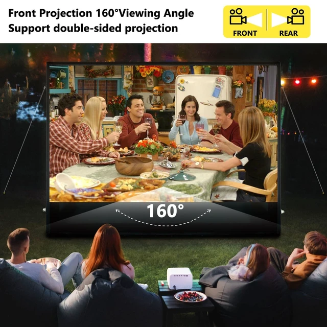 Alt view image 2 of 5 - Inflatable Projector Screen 16FT (120 Inch) - Air-Tight Design, No Blower Needed - Inflatable Movie Screen Outdoor with Front/Rear Projection - TPU Waterproof Frame for Backyard, Pool, Camping, Party
