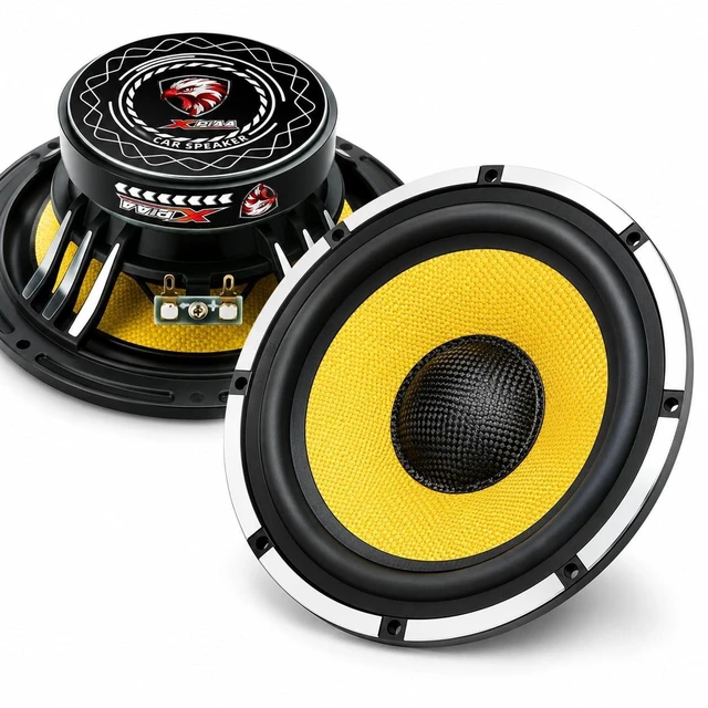 Main image of XPXPIAA 6.5 Inch Car Speakers, 1200W Peak 4 Ohm 6.5 Speakers, Midrange Mid-Bass Door Speakers with Glass Fiber Composite Cone, Rubber Surround for Car Door & Custom Audio, 2 Pack