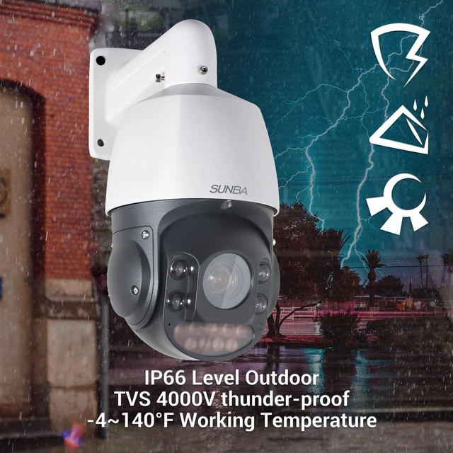Alt view image 2 of 5 - SUNBA 5MP Auto Tracking PTZ Camera Outdoor PoE+, 25X Optical Zoom Dome Security Camera, 24/7 Automatic PTZ Tour & Two-Way Audio, IR Night Vision up to 300m (P425, Performance Series)