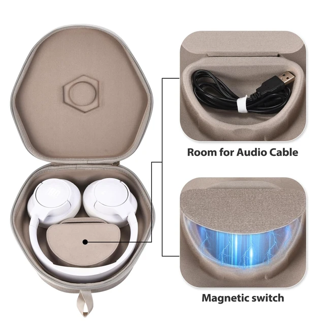 Alt view image 3 of 4 - Suitable for JBL TUNE770NC/TUNE760NC/TUNE750BTNC/TUNE720BT TUNE710BT/TUNE700BT Headset, Integrity Magnet Headphones Receive a case (Grey)