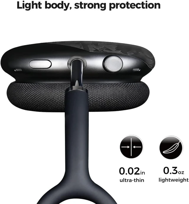 Alt view image 5 of 5 - MONOCARBON Forged Carbon Fiber for AirPods Max Case, with AirPods Max Covers Anti-Scratch Shock Resistant Headset Ultra Protective Accessories for AirPods Max Headphones-Matte Finishing