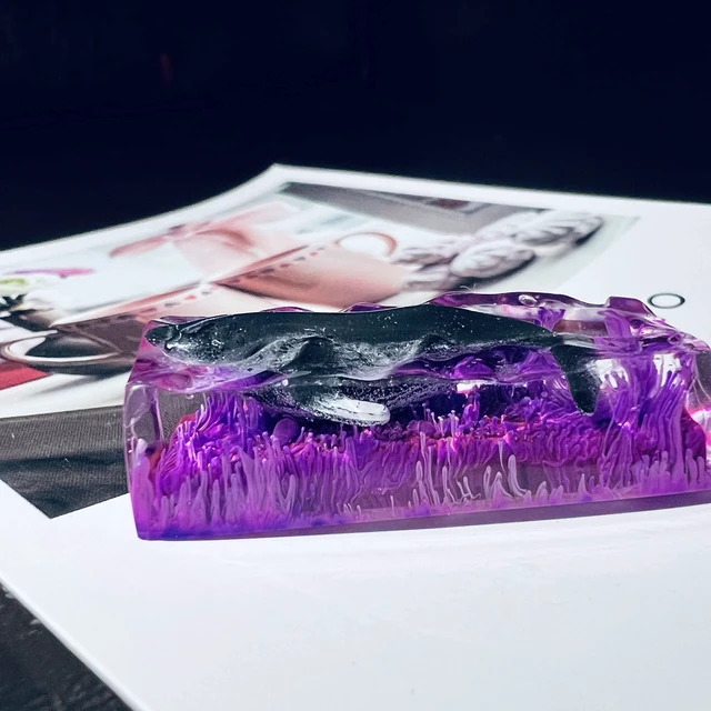 Alt view image 4 of 5 - LINWIN Purple Whale Keycap, Enter/Shift Keycap for MX Mechanical Keyboard Unique Gifts for Friend