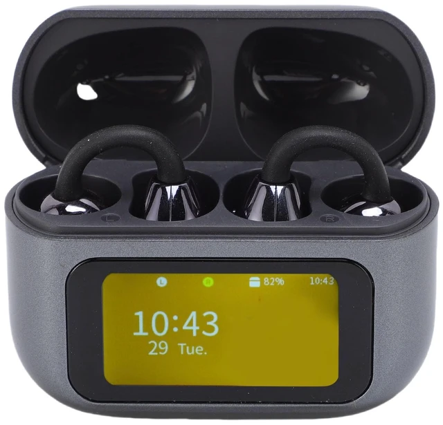 Main image of ZAICOLER Wireless Earbuds Headphones HiFi Sound 5.49, Over Ear Earphones with LCD Color Touchscreen for Sports, Office, Library (Black)