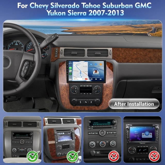 Alt view image 2 of 5 - 4Core+64G Android Car Radio for GMC Yukon Sierra Chevy Silverado 2007-2013