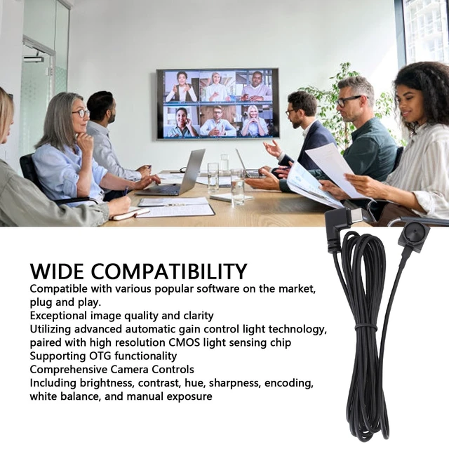 Alt view image 5 of 5 - Zopsc Ultra Compact USB Webcam, 8MP 1/4in CMOS Sensor with Type C and OTG, 67 Fixed Focus for Android PC, Live Streaming, Conference Camera
