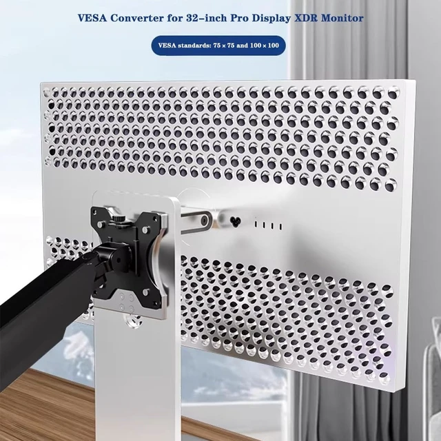 Alt view image 2 of 5 - Mount Monitor Arm Mounting Kit with 32-Inch Apple Pro Display XDR Vesa Adapter The All-Aluminum Alloy Body is Sturdy and Durable Installation is Easier When Using Hand-Tightened Screws.