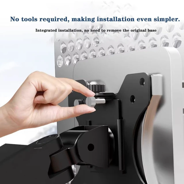 Alt view image 4 of 5 - Mount Monitor Arm Mounting Kit with 32-Inch Apple Pro Display XDR Vesa Adapter The All-Aluminum Alloy Body is Sturdy and Durable Installation is Easier When Using Hand-Tightened Screws.