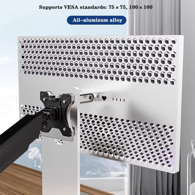 Alt view image 3 of 5 - Mount Monitor Arm Mounting Kit with 32-Inch Apple Pro Display XDR Vesa Adapter The All-Aluminum Alloy Body is Sturdy and Durable Installation is Easier When Using Hand-Tightened Screws.