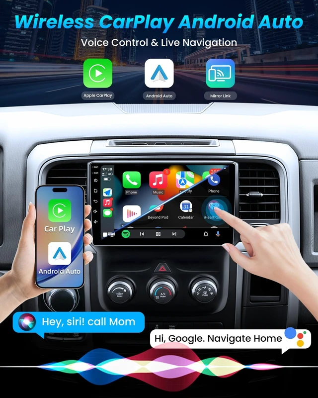 Alt view image 2 of 5 - 4G RAM 64G ROM Car Radio Stereo for Dodge Ram 1500 2500 3500 2013-2018