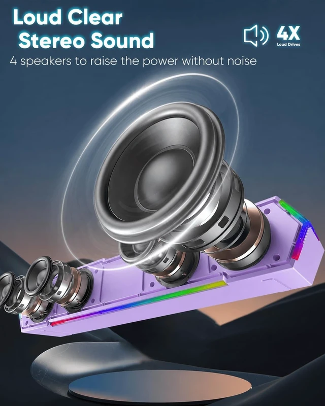 Alt view image 2 of 5 - LENRUE G11 Computer Speakers for Desktop, Touch Lights PC Speakers with Surge Clear Sound, USB C/USB Powered, AUX Audio for Computer Desktop PC Laptop Desk