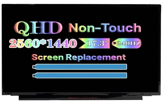 Main image of NE173QHM-NZ1 V8.1 V8.0 NE173QHM-NZ2 NE173QHM-NZ3 Screen Replacement for MSI Stealth 1713017 for ASUS ROG Strix G17 G713PU G713PI G713PV G713PV-WS94 17.3" QHD 2560 * 1440 240HZ LCD Display Panel