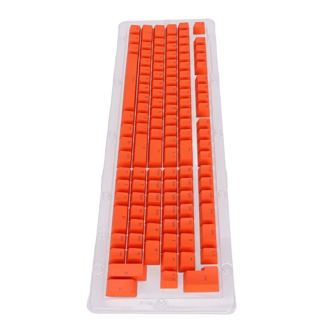 Alt view image 2 of 4 - SUNGOOYUE PBT Keycaps Set, 114 Keys OEM Profile, Two Color Injection Molded Design, Universal Mechanical Keyboard Compatibility for 61-108 Keys Layout (red)