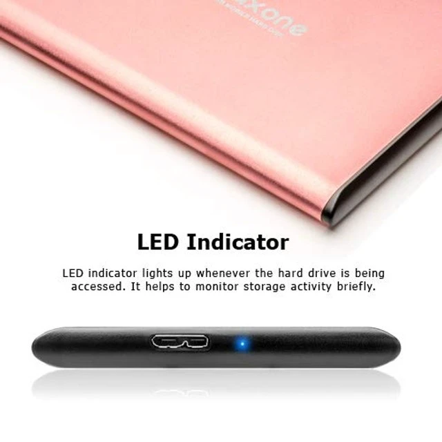 Alt view image 3 of 5 - Maxone 1TB Ultra Slim Portable External Hard Drive HDD USB 3.0 Compatible