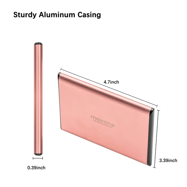 Alt view image 2 of 5 - Maxone 1TB Ultra Slim Portable External Hard Drive HDD USB 3.0 Compatible