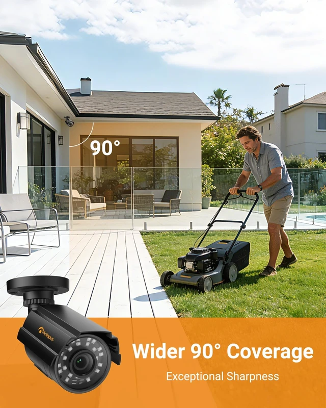 Alt view image 3 of 5 - Anlapus 2-Pack 1080P Security Cameras for 2MP, 5MP, 4K DVR Home Surveillance System, IP66 Weatherproof HD-TVI CCTV Bullet Camera for Indoor Outdoor, 80ft Night Vision