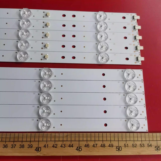 Alt view image 3 of 5 - XIMAIACC 10 Pieces LED Backlight Strips for RCA 55''TV RTU5540 RTU5540-C RTU5540C 3.1.14.02.0550KD6 DLED55LS CRH-K55K6003030T0510L6C1-Rev1.3W