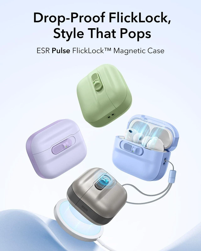 Alt view image 3 of 5 - ESR for AirPods Pro 3 Case (2025), Compatible with MagSafe, Light Blue