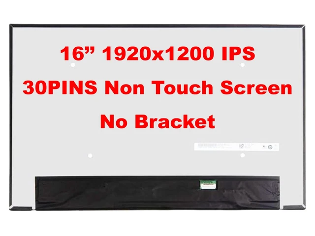 Alt view image 3 of 5 - Fullcom New LCD Replacement Screen WUXGA 1920x1200 (Non Touch) 16.0Inch (No Brackets) IPS 30Pin Matte for Dell DP/N DPN XRXTG 0XRXTG OXRXTG NWX38 0NWX38 ONWX38 forLaptop/Display/Screen/LCD Applicat