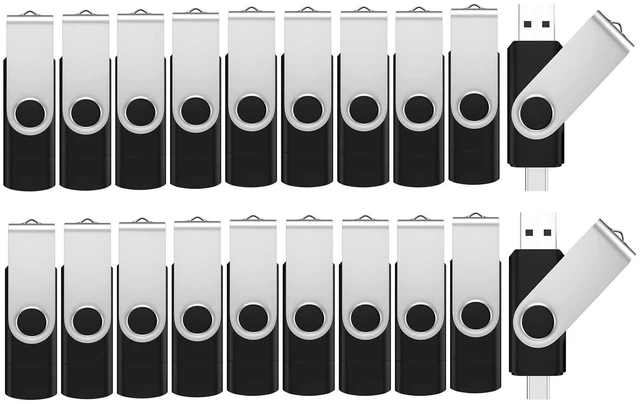 Main image of ABLAZE 4GB USB C Flash Drive 20 Pack, OTG USB 2.0+Type C Memory Stick