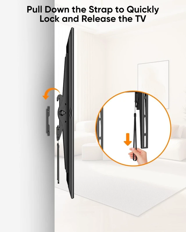 Alt view image 5 of 5 - FORGING MOUNT Portrait TV Wall Mount, Tilt TV Mount for Vertical Mounting of Displays from 32-75 Inch TVs, Holds 275 lbs, Anti-Theft Locking, Max VESA 400x600mm
