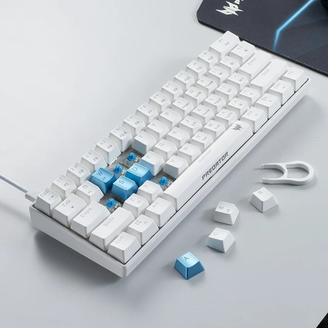 Alt view image 2 of 5 - acer Predator Aethon 330 Gaming Keyboard^^Space-Saving 61-Key Design^^100% Anti-Ghosting with N-Key Rollover^^Kailh Blue Switches^^Personalized RGB Lighting ^^ Dual Mode - Wired & Bluetooth, (Pack