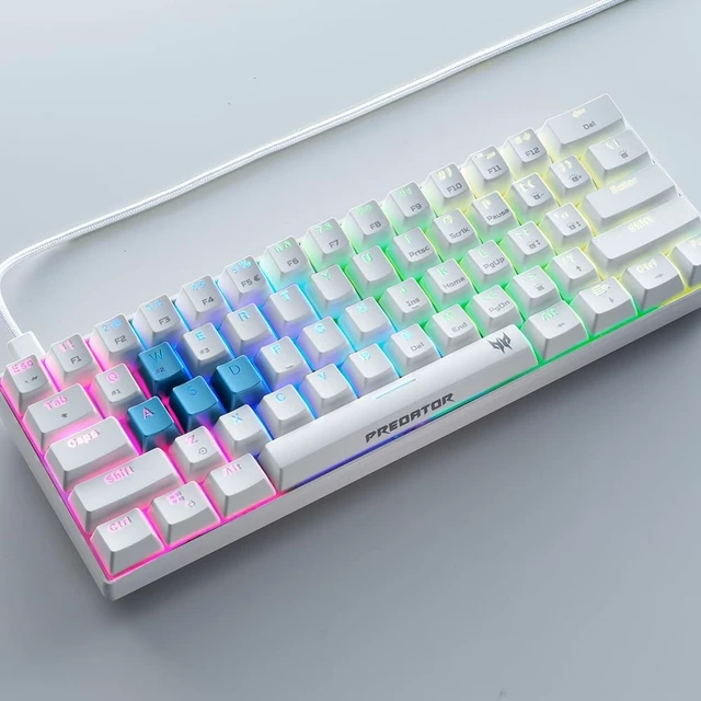 Alt view image 5 of 5 - acer Predator Aethon 330 Gaming Keyboard^^Space-Saving 61-Key Design^^100% Anti-Ghosting with N-Key Rollover^^Kailh Blue Switches^^Personalized RGB Lighting ^^ Dual Mode - Wired & Bluetooth, (Pack