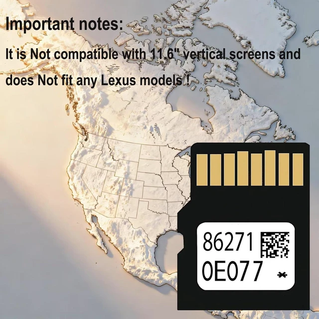 Alt view image 4 of 5 - Latest Navigation SD Card Update Maps 86271 0E077 for Toyota